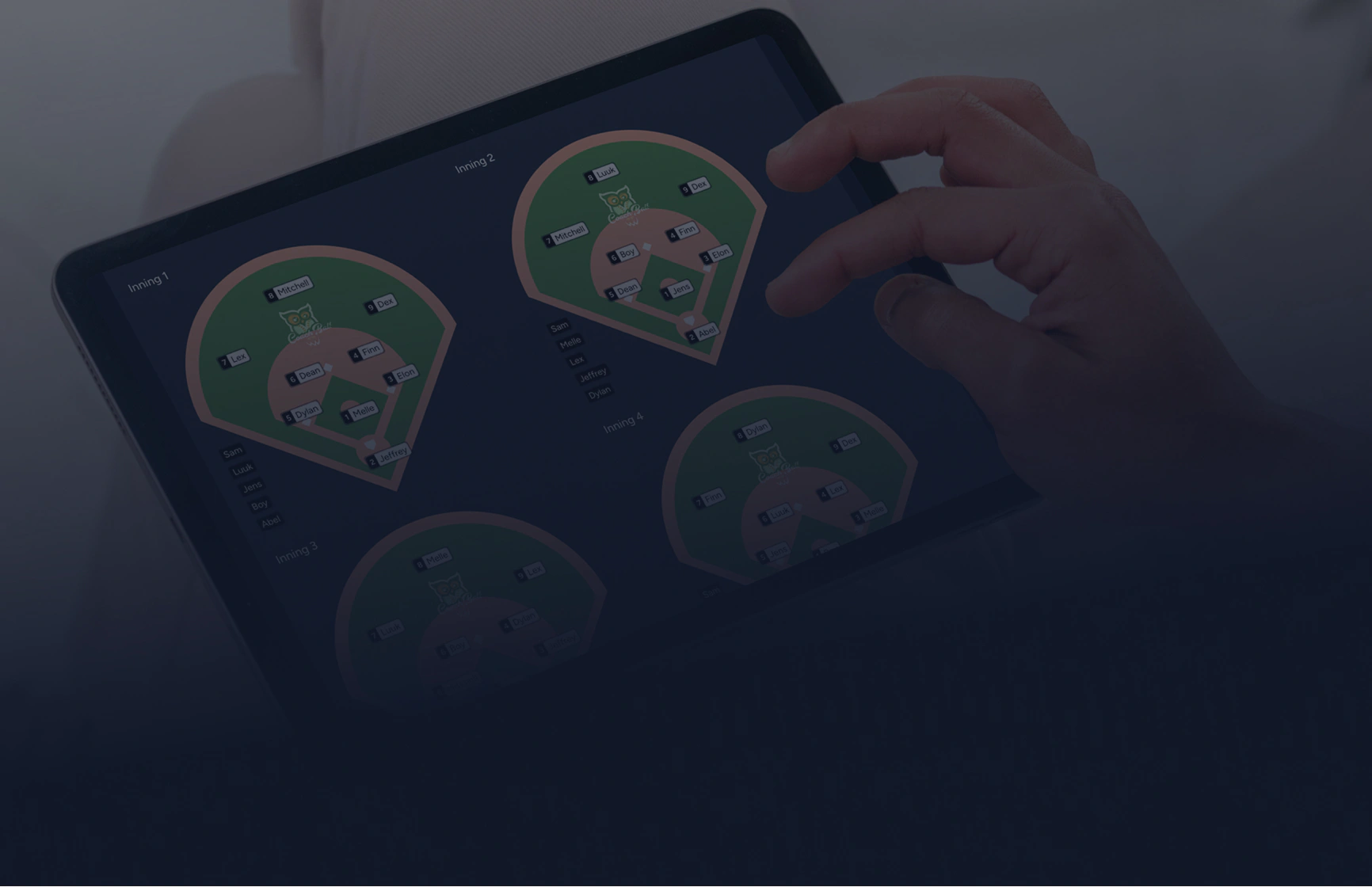 Baseball field from above