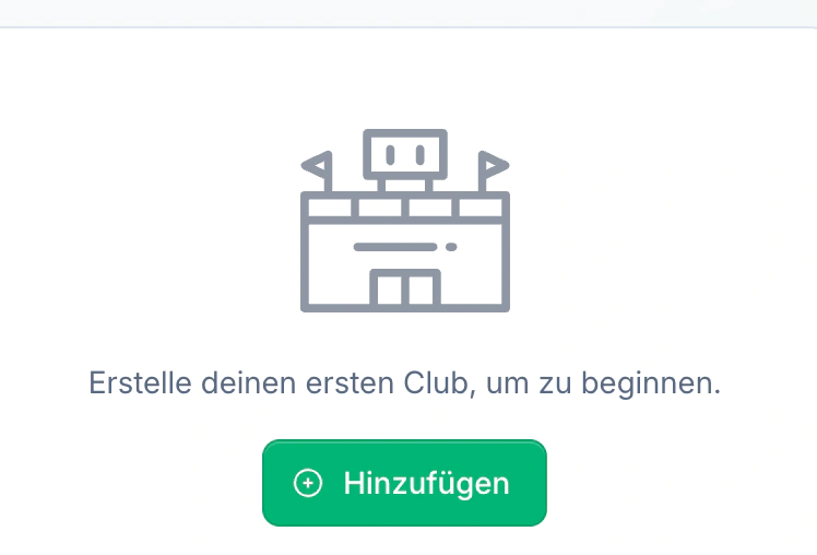 Club erstellen Bildschirm