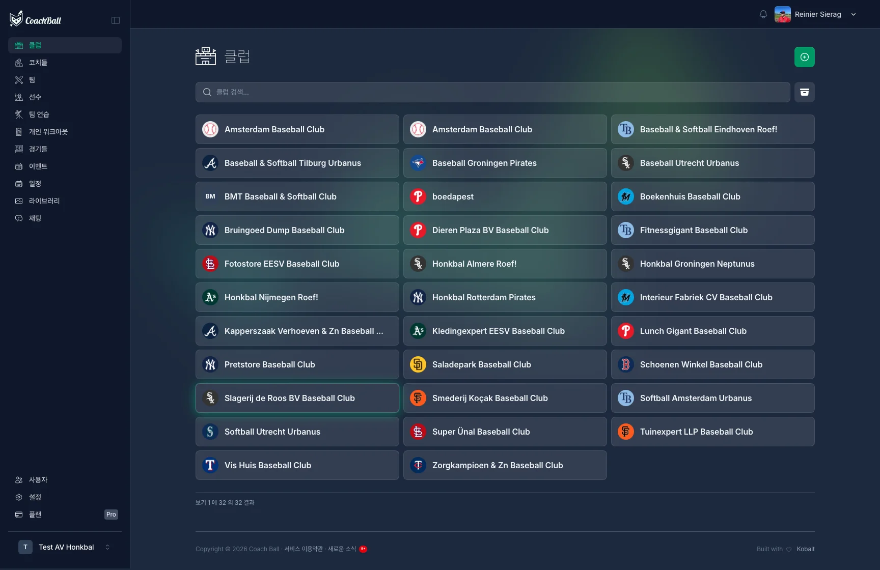 Clubs overview
