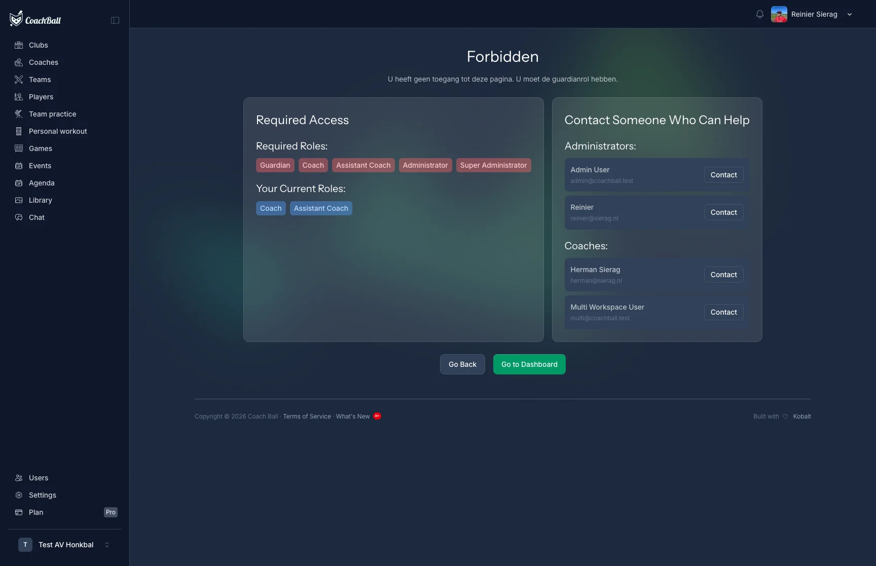 Guardian attendance screen