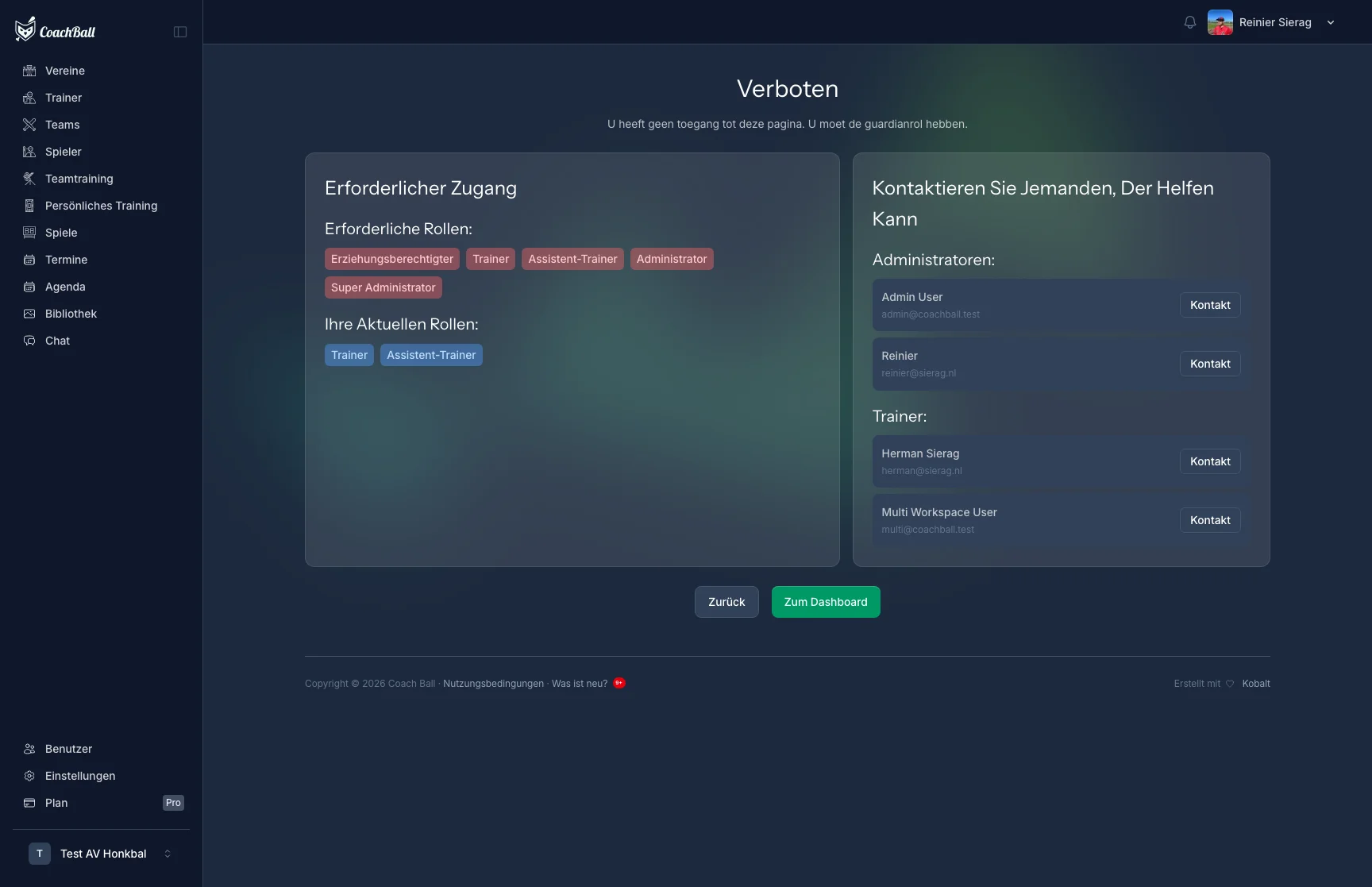 Elternportal Dashboard-Übersicht